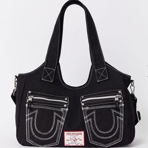 Brand New True Religion Black Denim Purse (Medium)